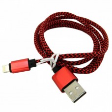 Кабель USB WALKER C520 Lightning red/black