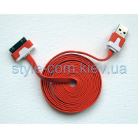 Дата-Кабель iРhone 4G / 4S flat orange 2m