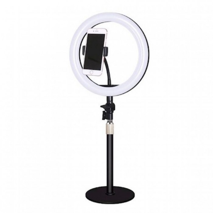 Кільцева лампа XO L03 діаметр 25см + стійка на стіл black