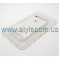 Силіконовий чохол з заглушками iPhone 5 прозорий