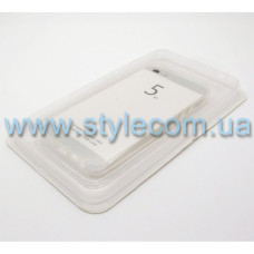 Силіконовий чохол з заглушками iPhone 5 прозорий