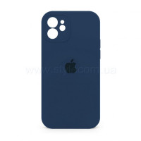 Чехол Full Silicone Case iPhone 12 blue cobalt (36) закрытая камера