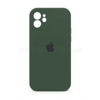 Чехол Full Silicone Case iPhone 12 atrovirens green (54) закрытая камера