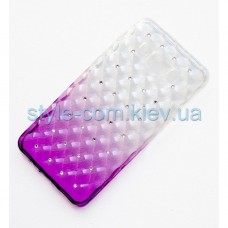 Силикон градиент 3D стразы Samsung A5/A510H (2016) violet