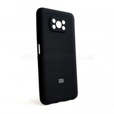 Чохол Full Silicone Case Xiaomi Poco X3 black (18) закрита камера