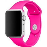 Ремешок Apple Watch Sport Band силиконовый 42/44мм S/M неоновый розовый (47)
