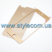 Захисне скло iPhone 6 matte gold 2in1