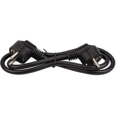 Мережевий кабель 1м, 3x1.5мм2, 16А, 100% мідь (two male plugs) EX610655